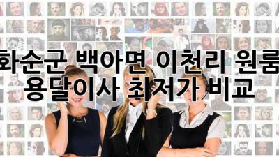 화순군 백아면 이천리 원룸 용달이사 최저가 비교