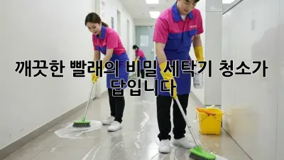 깨끗한 빨래의 비밀? 세탁기 청소가 답입니다!
